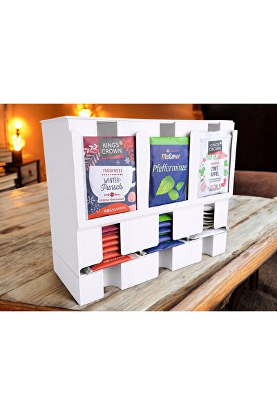 NO BRAND Organizator modern pentru ceai | Dispenser pentru ceai Loft, roșu