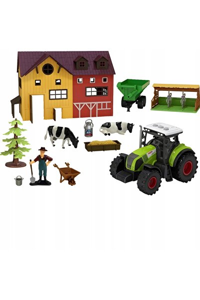 NO BRAND Farma Tractor Mare Tractor Animale Accesorii Hambar Lumină Sunet 34567