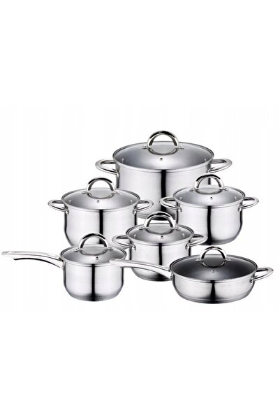 Kinghoff SET VASE DE GĂTIT 12 piese, pentru INDUCȚIE și GAZ, KING Hoff