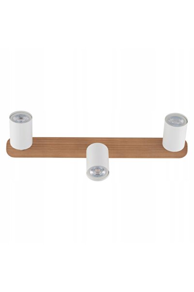 TK-Lighting Spot din lemn, bronz, alb, 3xGU10. Iluminat pentru apartament, li...