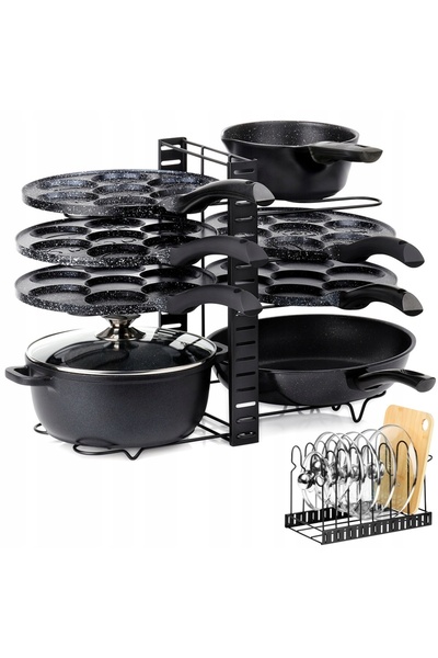 NO BRAND Suport ORGANIZER – raft pentru oale, tigăi, capace și farfurii, pent...