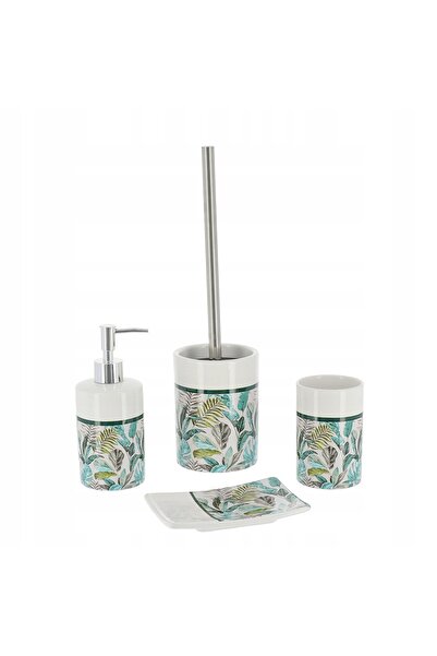 NO BRAND Perie de toaletă cu design exotic Jardin, decorativă, cu suport, pen...