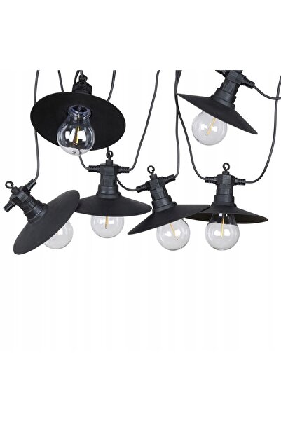 Vilde Ghirlande luminoase de grădină, lămpi suspendate cu becuri LED, 5,5M, 6...