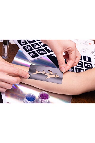 BK Tatuaje pentru copii cu sclipici, lavabile, mega set XXL, accesorii pentru...