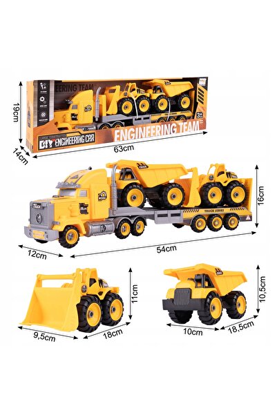 MalPlay Camion LAWETA, Camion tractor, Camion basculant, Vehicule rotative pe...