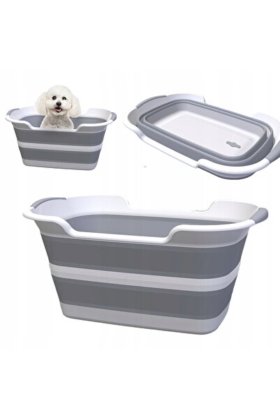 NO BRAND COȘ PLIABIL MARE PENTRU SPĂLAREA HAINELOR 45L COȘ PLIABIL MARE CU MÂ...