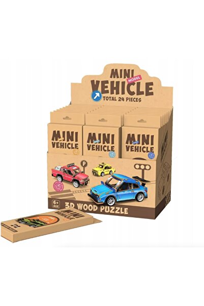 Pan i Pani Gadżet Puzzle 3D din lemn MINI SET 24 MAȘINI CALENDAR DE ADVENT 24...