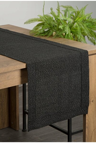 Eurofirany Runner STELLA 1 40x140 cm negru față de masă decorativă pentru mas...