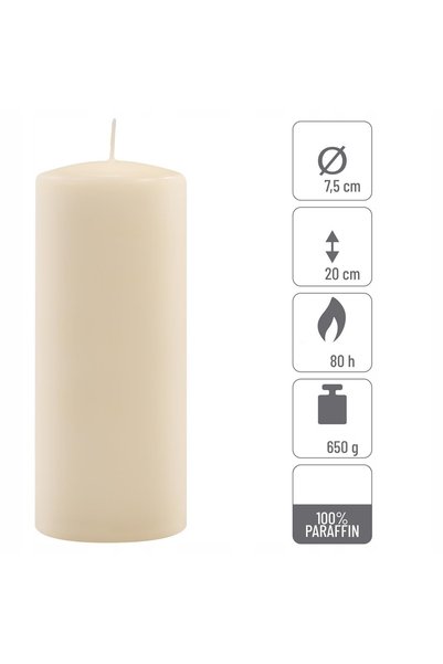 NO BRAND LUMÂNĂRI DE MASĂ CREM, 6 BUC., 20x7,5 CM, LUMÂNĂRI TRADIȚIONALE ÎN F...