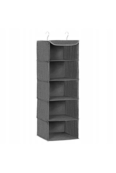 SONGMICS Organizator suspendat din material textil cu 5 rafturi, gri