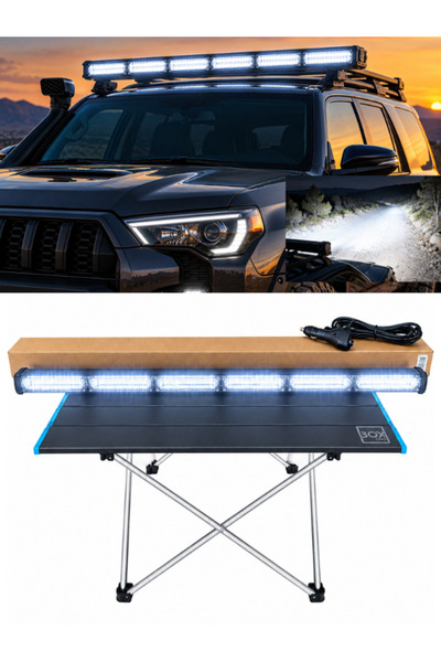 KAPOTO 94 Cm Off Road Beyaz Çakar Led Bar 14 Fonksiyon 9-30V Çakmaklık Girişl...