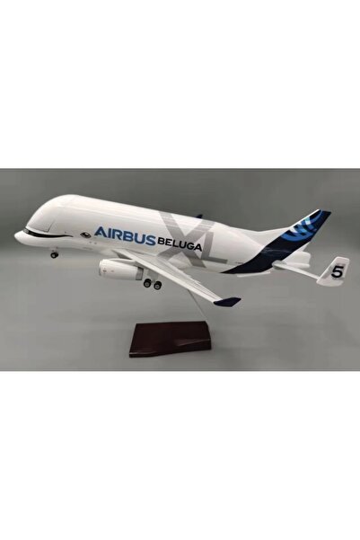 NO BRAND MODEL DE AVION AIRBUS BELUGA A300-600ST REPLOCĂ DE COLECȚIE 42CM 1:150