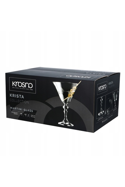 Krosno KRISTA Set complet de 6 pahare de martini 170 ml / 280 ml