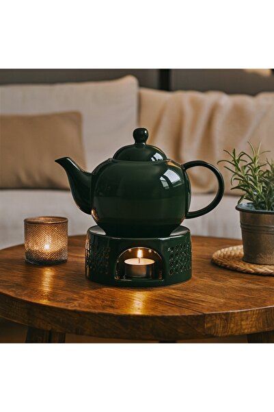NO BRAND Încălzitor ceramic pentru lumânări tip pastilă, verde