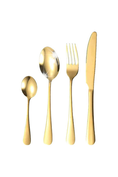 Vilde SET DE TACÂMURI DIN OȚEL 16 PIESE GOLDEN 139557
