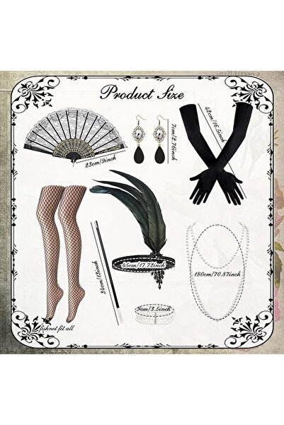 NO BRAND ACCESORII PENTRU FEMEI STIL RETRO GATSBY PERLE EVANTAI COSTUM ANII '...