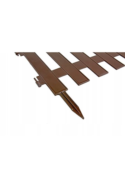 Prosperplast Gard din plastic tip palisadă, bordură de grădină, maro, 3,22m
