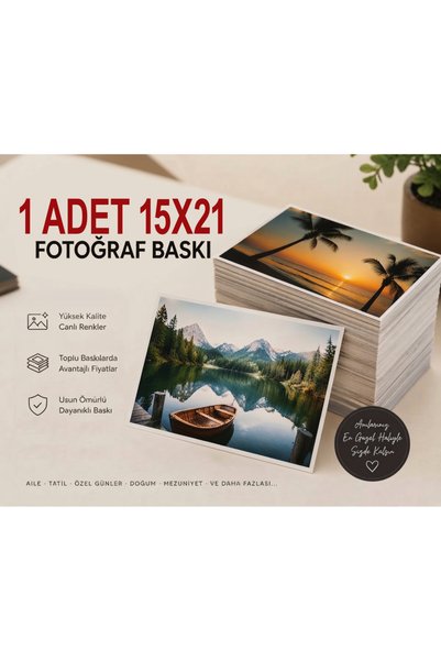 Agfa Fotoğraf Baskısı 1 Adet 15x21 Ebat 260 gr Yüksek Kalite Kağıtı