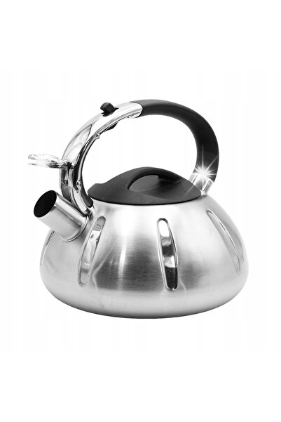 Brunbeste Ceainic din oțel cu fluier, mare, 3L, cu caneluri, pentru inducție ...