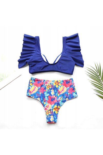 NO BRAND Costum de baie din două piese, modelator, cu burete, talie înaltă, XL