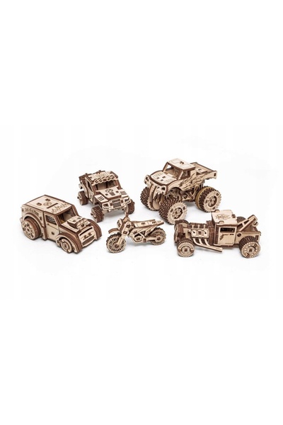 NO BRAND Set de puzzle-uri 3D din lemn cu vehicule, 5 piese Kit de asamblare DIY