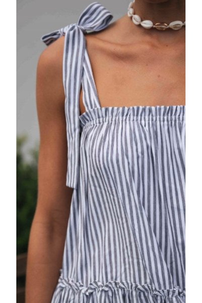 NO BRAND Rochie midi de damă, ușoară, de vară, cu bretele