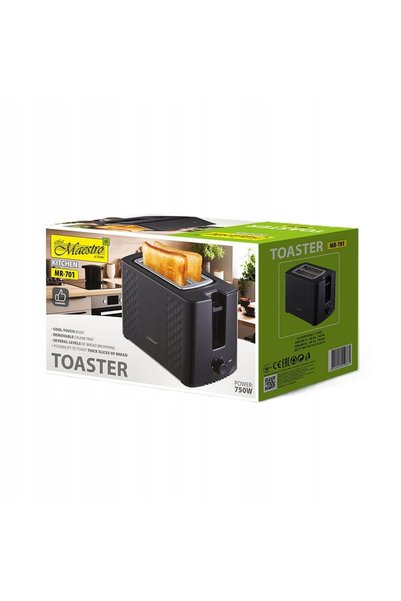 Maestro Elegant, negru, prăjitor de pâine 750W |   MR-701