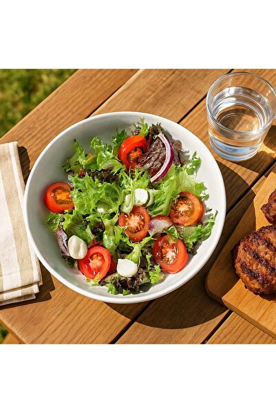Orion Bol mare din porțelan alb pentru salate, preparate culinare, fructe, 2,5 L