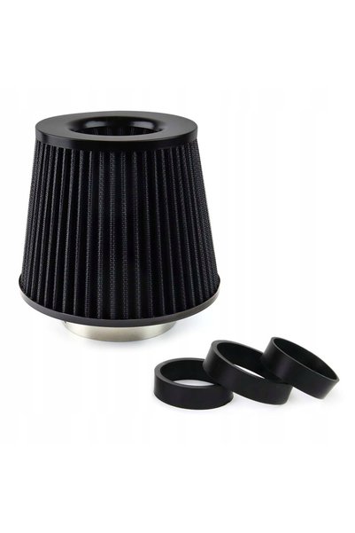 AMIO Filtru de aer conic sport BIG BLACK + 3 adaptoare conice reductoare