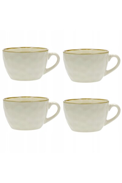 NO BRAND ROSE&TULIPANI CONCERTO Ivory Set de 4 Căni de mic dejun 420 ml