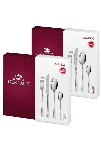 Gerlach SET TACÂMURI COMPLET CU CUTIE DE SERVIRE MANGO LUCIOS 12 PERSONE 48 P...