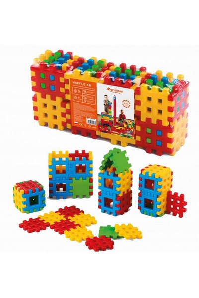 Marioinex FABRICĂ DE JUCĂRII WAFFLE SET DE 48 DE PIESE DE CONSTRUCȚIE 48 EL.
