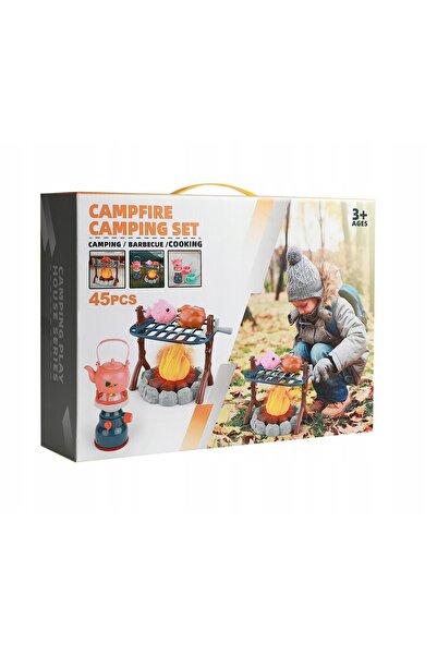 Norimpex Set de echipament pentru camping cu accesorii și foc de tabără pentr...