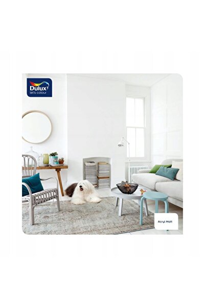 DULUX Vopsea latex acrilică mată pentru pereți și tavane, alb zăpadă, 3L