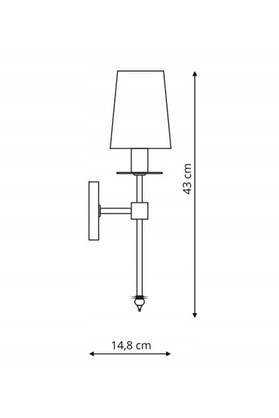 Light Prestige Aplică de perete Casoli 1xE14 Patină/Ecru, Design Clasic