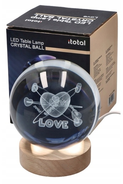 NO BRAND Lampă de birou tip glob de sticlă, cadou, 6cm, cu lumină LED în form...