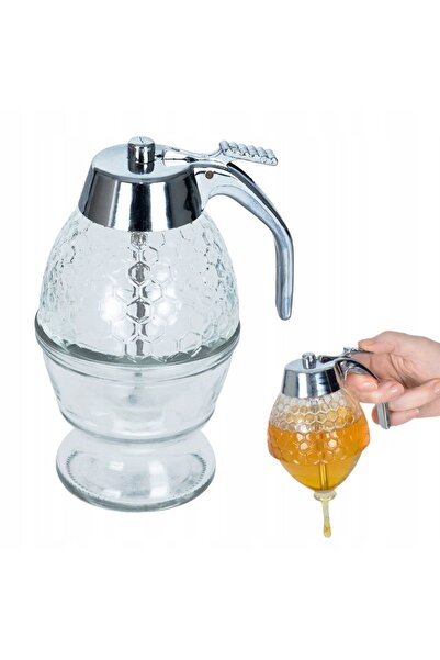 Orion Dozator pentru miere, recipient din STICLA pentru miere 250 ml