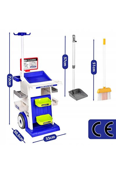 Stator Set de curățenie pentru copii în cărucior: mătură + aspirator cu baterii
