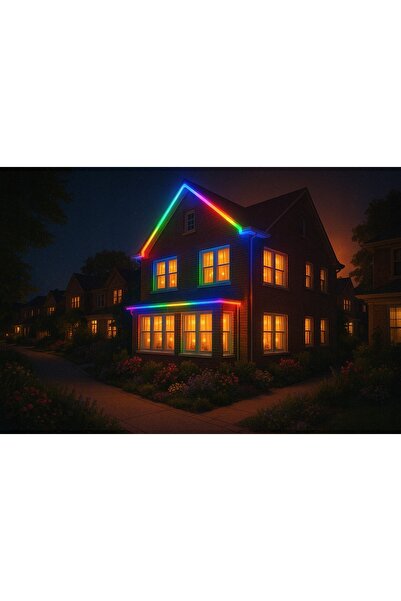 Gotel Tub de lumină neon, bandă luminoasă LED RGB, 20m, iluminat decorativ pe...