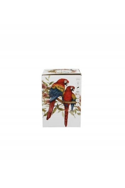 Duo Cană termică cu capac, cafea, ceai, 330ml, design papagal, cadou