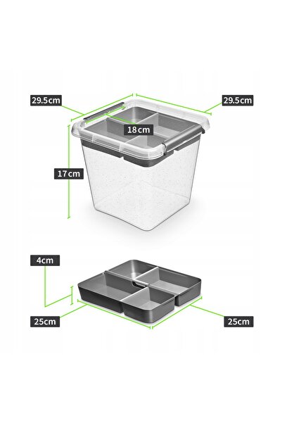 NO BRAND Organizator pentru scule, recipient din plastic de 13l cu capac, pen...