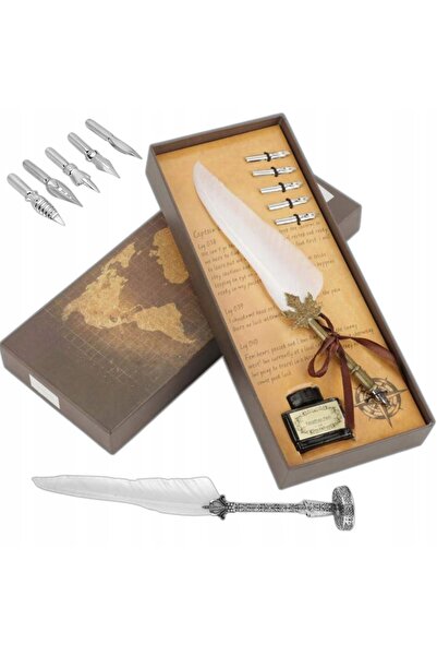 NO BRAND Pix retro, pix vintage, pix cu cerneală, set de caligrafie, cadou pi...