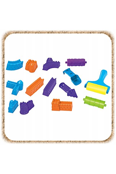 NO BRAND Set de nisip cinetic de 1kg pentru copii, pentru construcții + 9 for...