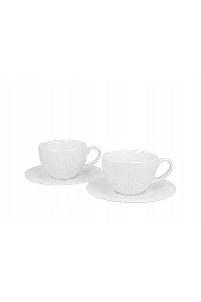 Duo Set de cești cu farfurioare 2+2, porțelan, 260 ml, set de cafea