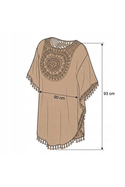 NO BRAND PAREO, ROCHIE LUNGĂ DE PLAJĂ, TUNICĂ DE PLAJĂ, ȘAL DE VARĂ pentru co...