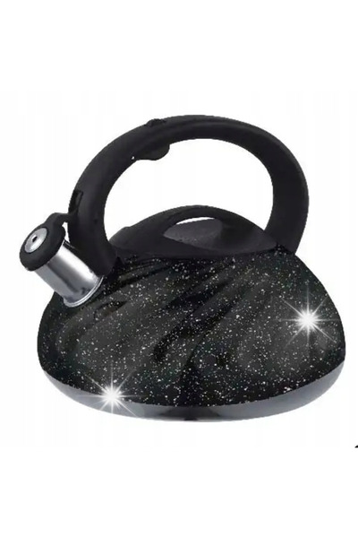 Brunbeste Ceainic din oțel cu fluier, mare, 3L, pentru inducție și gaz, cu fi...
