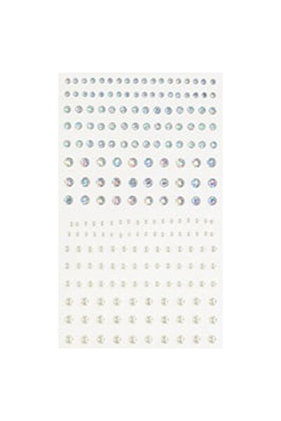 OEM Iridescent Rhinestone Stickers & White Beads for Face