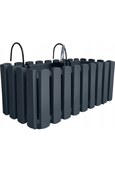 Martom Jardinieră de balcon 38cm cu mânere antracit, umidometru