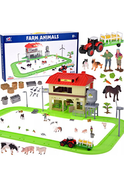 Jokomisiada SERIA ZWIERZĘTA FARMA Hambar cu drum + tractor, figurine 59052585...