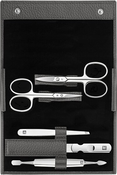NO BRAND Set de manichiură Zwilling Classic Inox, husă din piele antracit, 5 ...